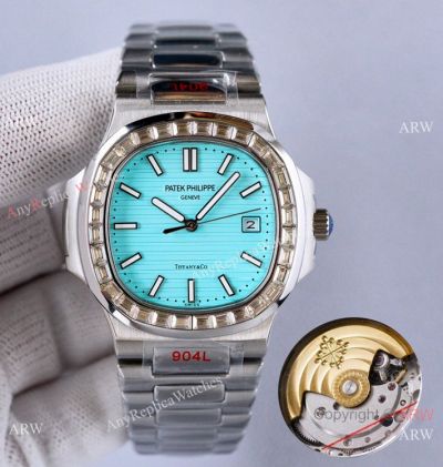 Swiss Quality Copy Patek Philippe Nautilus Baby Blue Citizen 8215 Watch New 5711